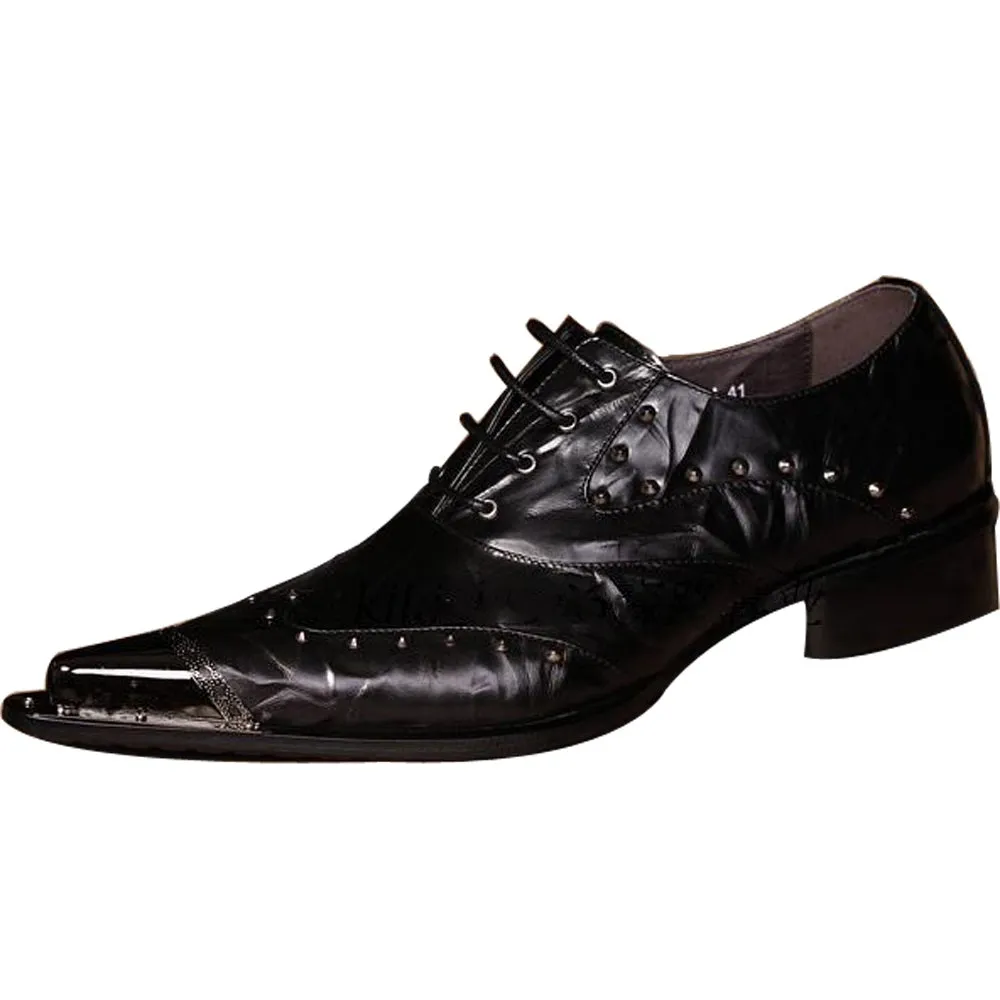 Men Lace Up Steel Toe Formal Shoes