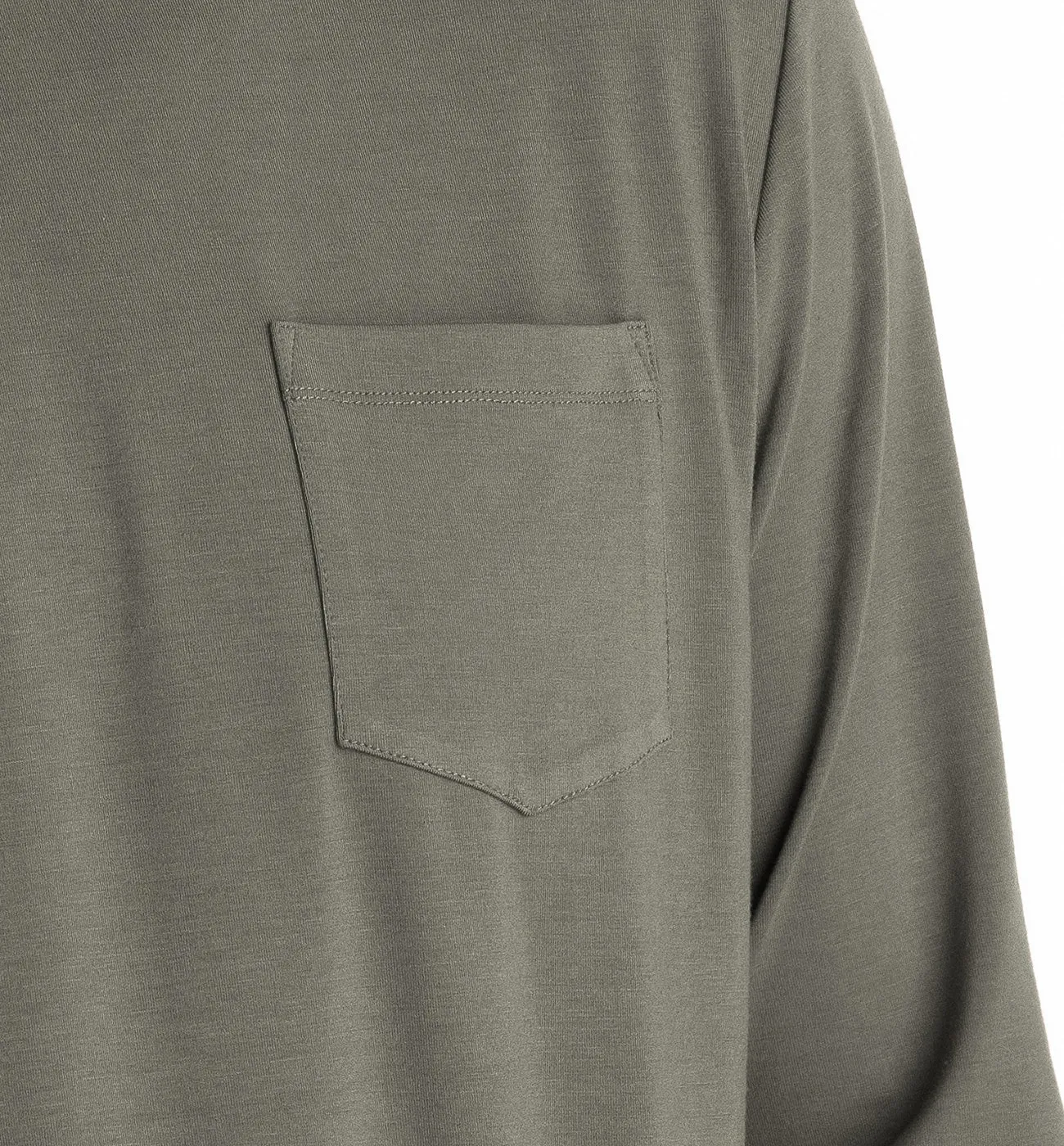 Men's Bamboo Flex Long Sleeve Pocket Tee - Fatigue