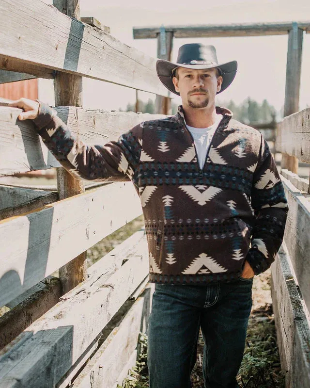 Men's Brown Charlie Henley Jacket By Outback 48736