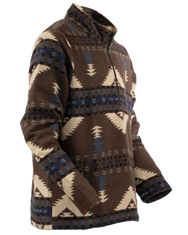 Men's Brown Charlie Henley Jacket By Outback 48736