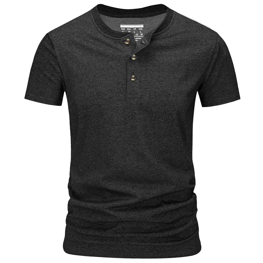 Men's Casual Cotton Henley Shirts