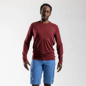 Men's Long Sleeve Merino T Shirt (Bloodstone)
