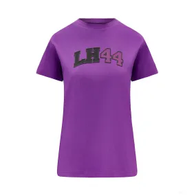 Mercedes Womens Lewis Hamilton Logo Tee, Purple