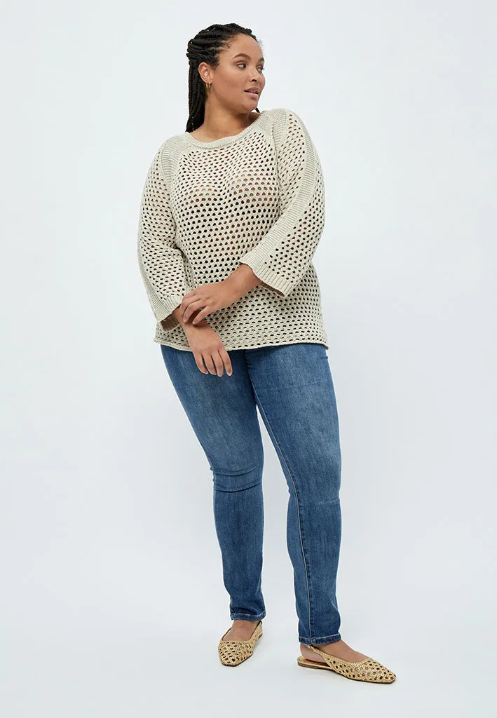 Miriam Raglan Knit Curve - Feather Gray