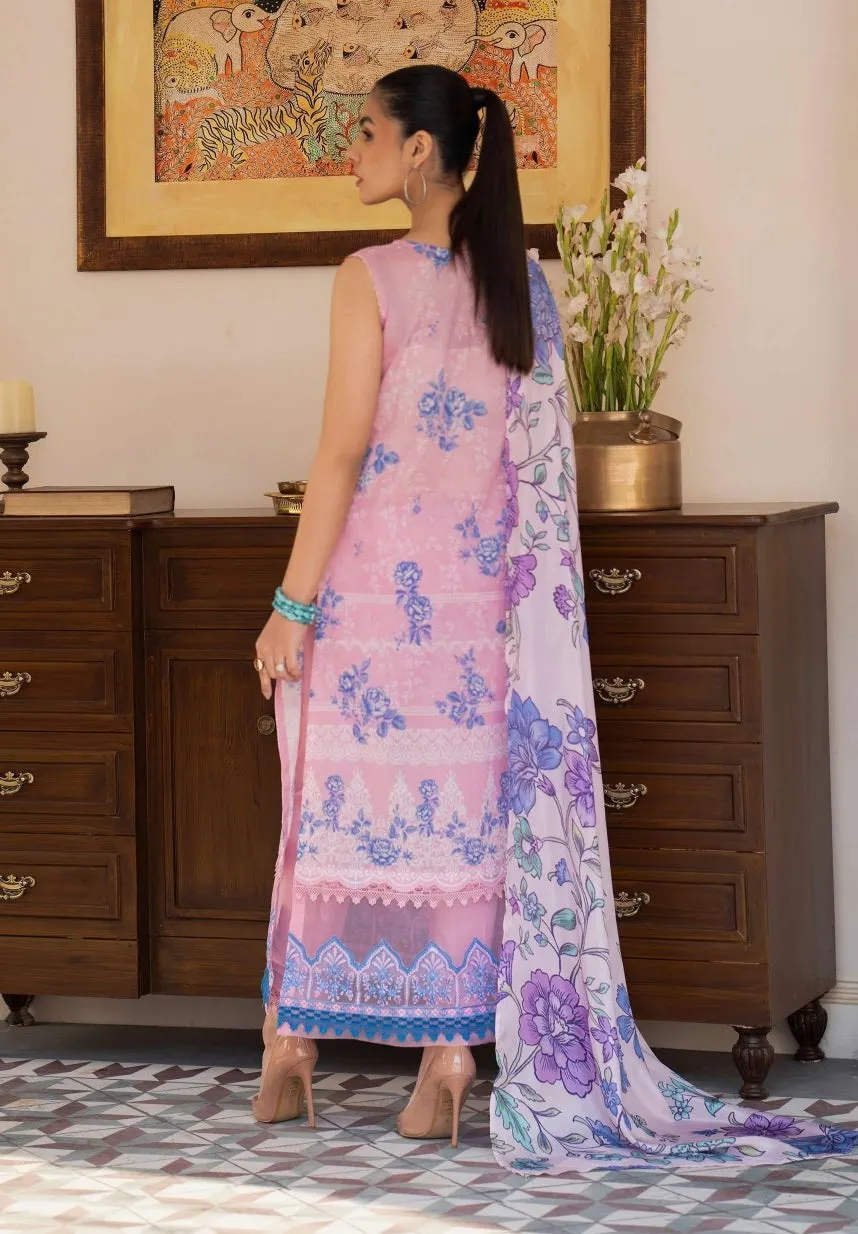 Morja Embroidered Lawn with Silk Dupatta by GullJee – Design-01