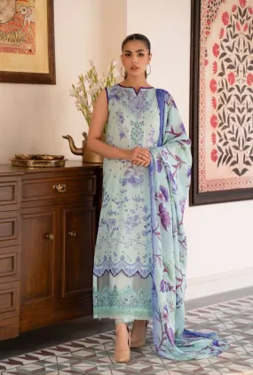 Morja Embroidered Lawn with Silk Dupatta by GullJee – Design-02