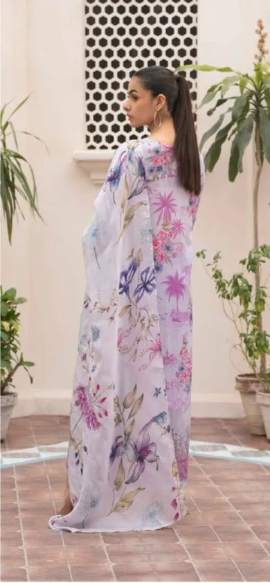 Morja Embroidered Lawn with Silk Dupatta by GullJee – Design-09