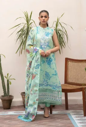 Morja Embroidered Lawn with Silk Dupatta by GullJee – Design-10