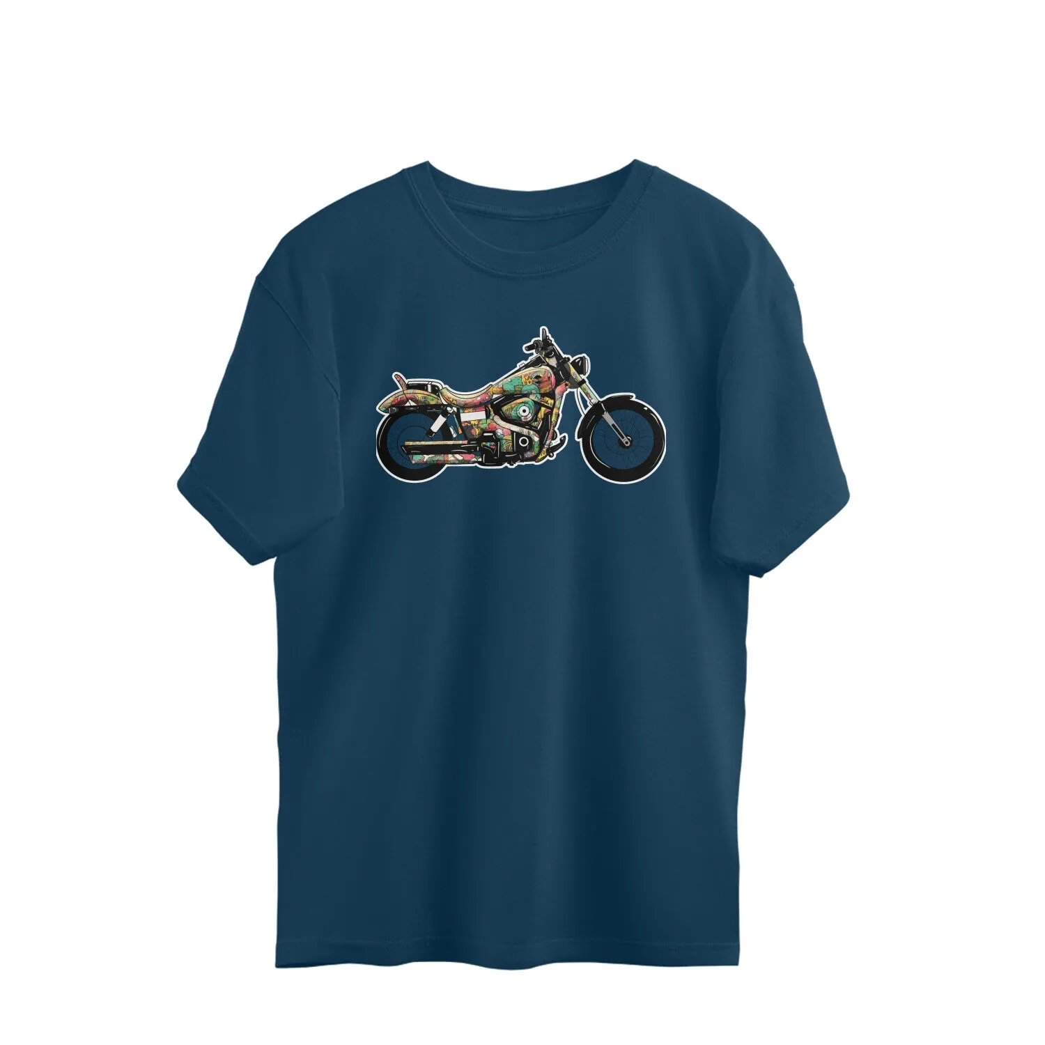 MOTORCYCLE  DOODLE - OVERSIZED T-SHIRT - unisex - Explore places with your motorcycle