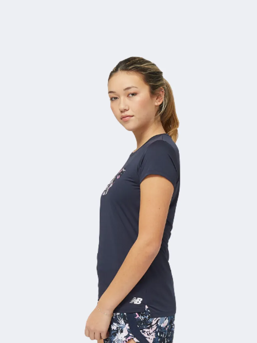 New Balance Core Short-Sleeved Running Women Performanc T-Shirt Light Raspberry