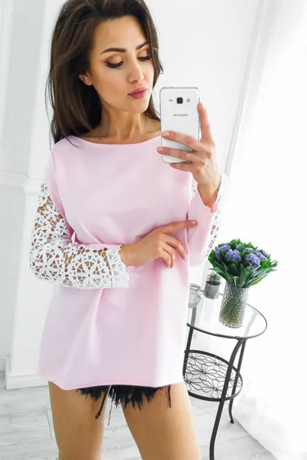 New Lace Stitching Long Sleeved Shirt Bottoming Shirt