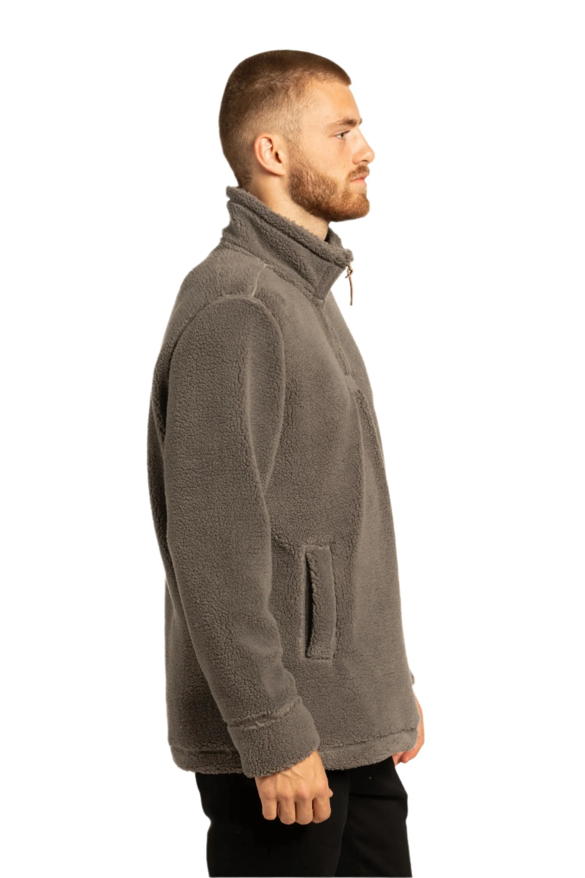 Newtownards 1/4 Top Fleece Pullover in Granite Grey
