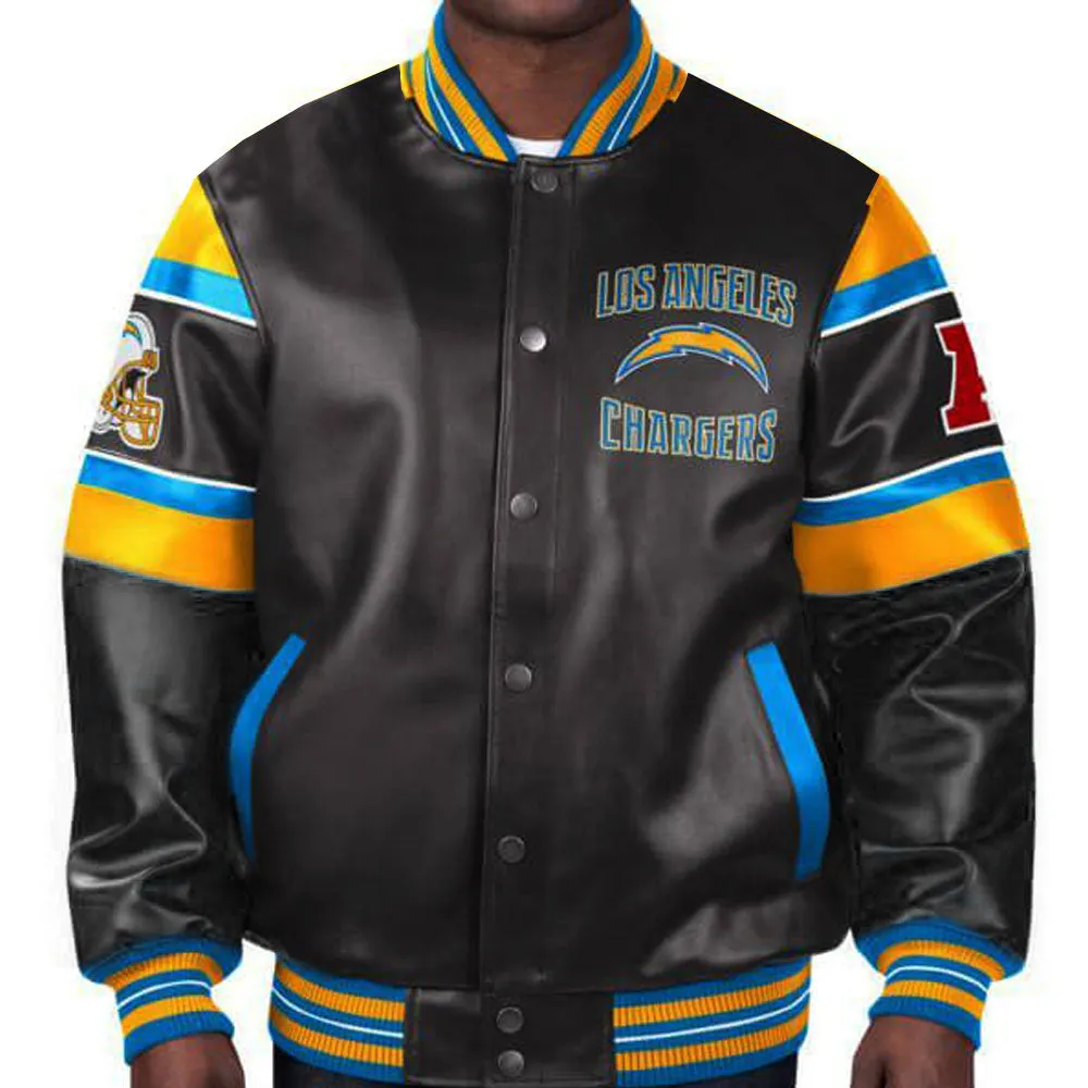 NFL Los Angeles Chargers Leather Jacket For Men and Women