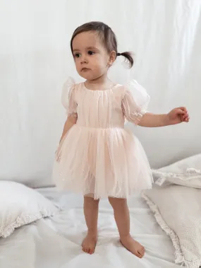 Nina Sparkle Peach Baby Girls Romper