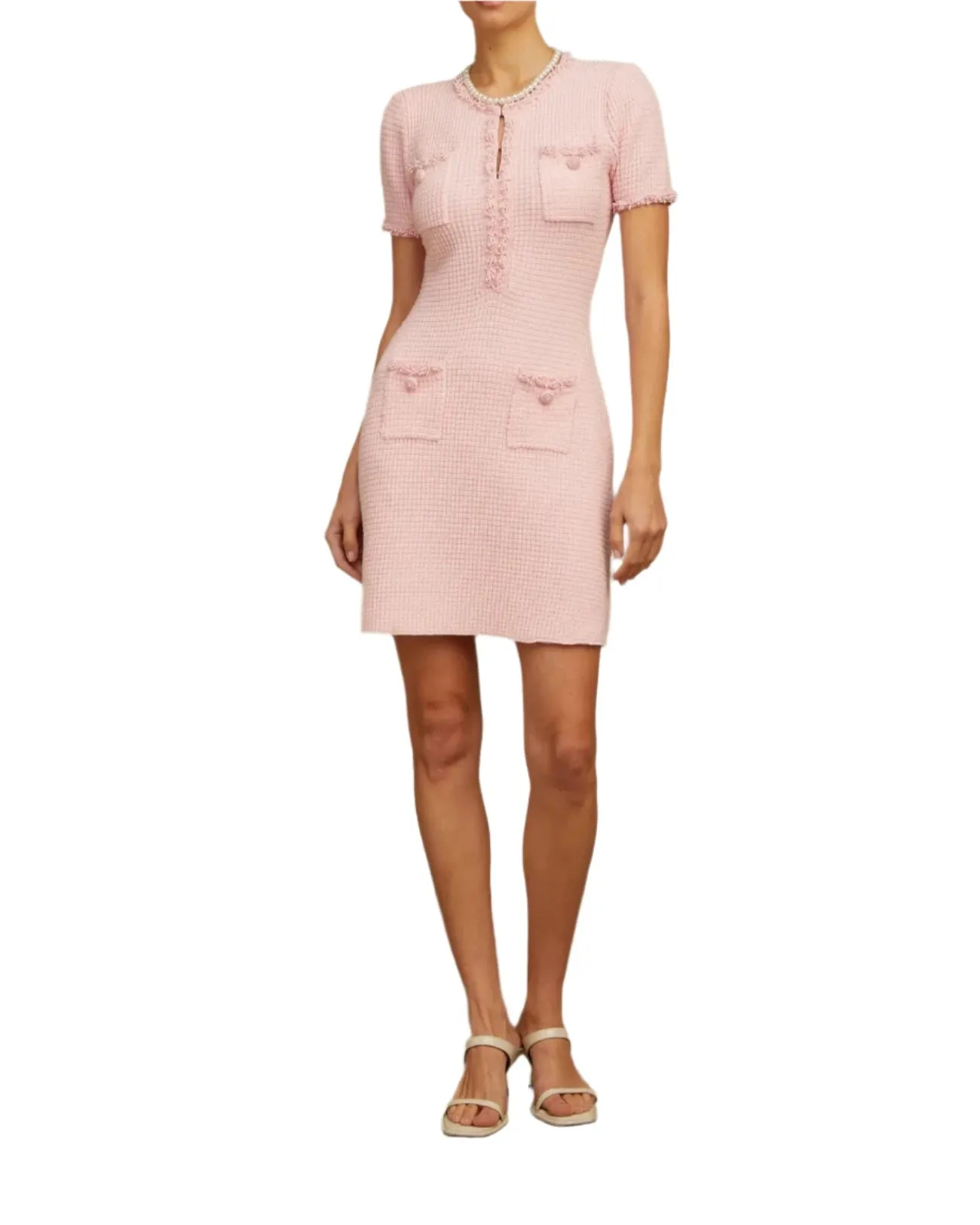 NINON BEADED KNIT MINI DRESS