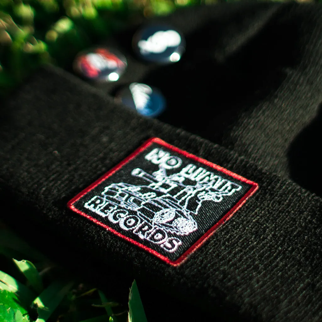 No Limit Tank Custom Hip Hop Patch Beanie with Pins Black