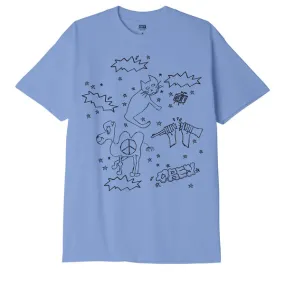 Obey Cat &amp; Camel T-Shirt - Digital Violet