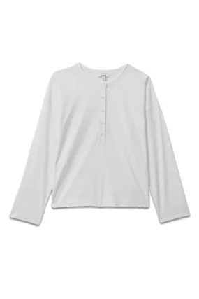 Olive Cotton Henley Top