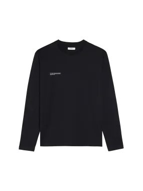 Organic Cotton Lightweight Long Sleeve T-shirt—black