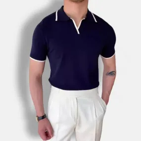 Polo collar relaxed fit t-shirt