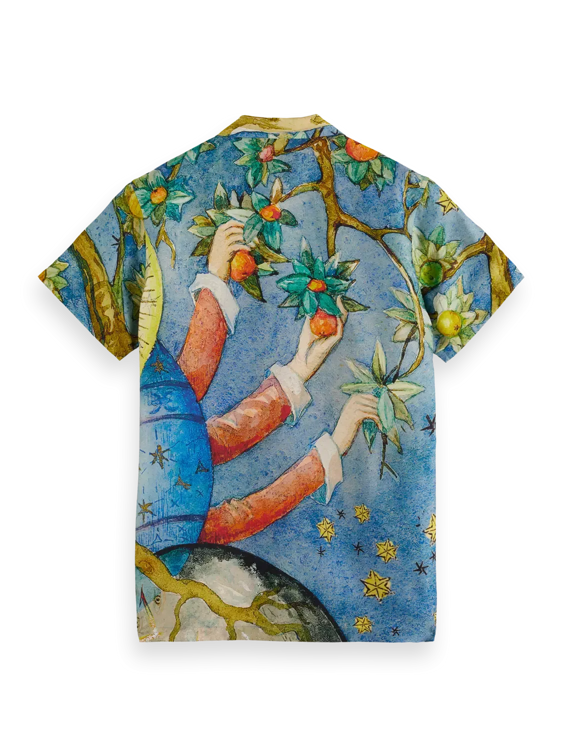 Printed Flower Linen Blend Shirt - 178432_410