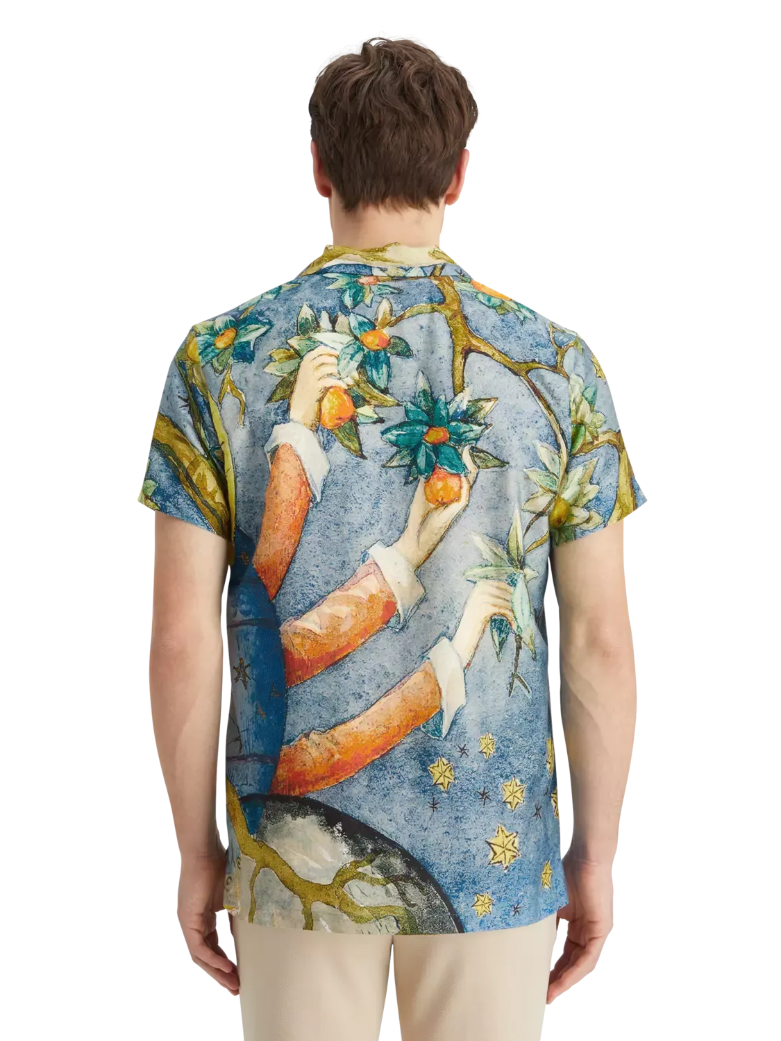 Printed Flower Linen Blend Shirt - 178432_410