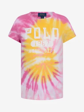 Ralph Lauren Girls Pink Tie-Dye T-Shirt