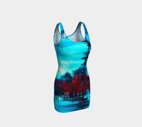Red Tide Fitted Dress