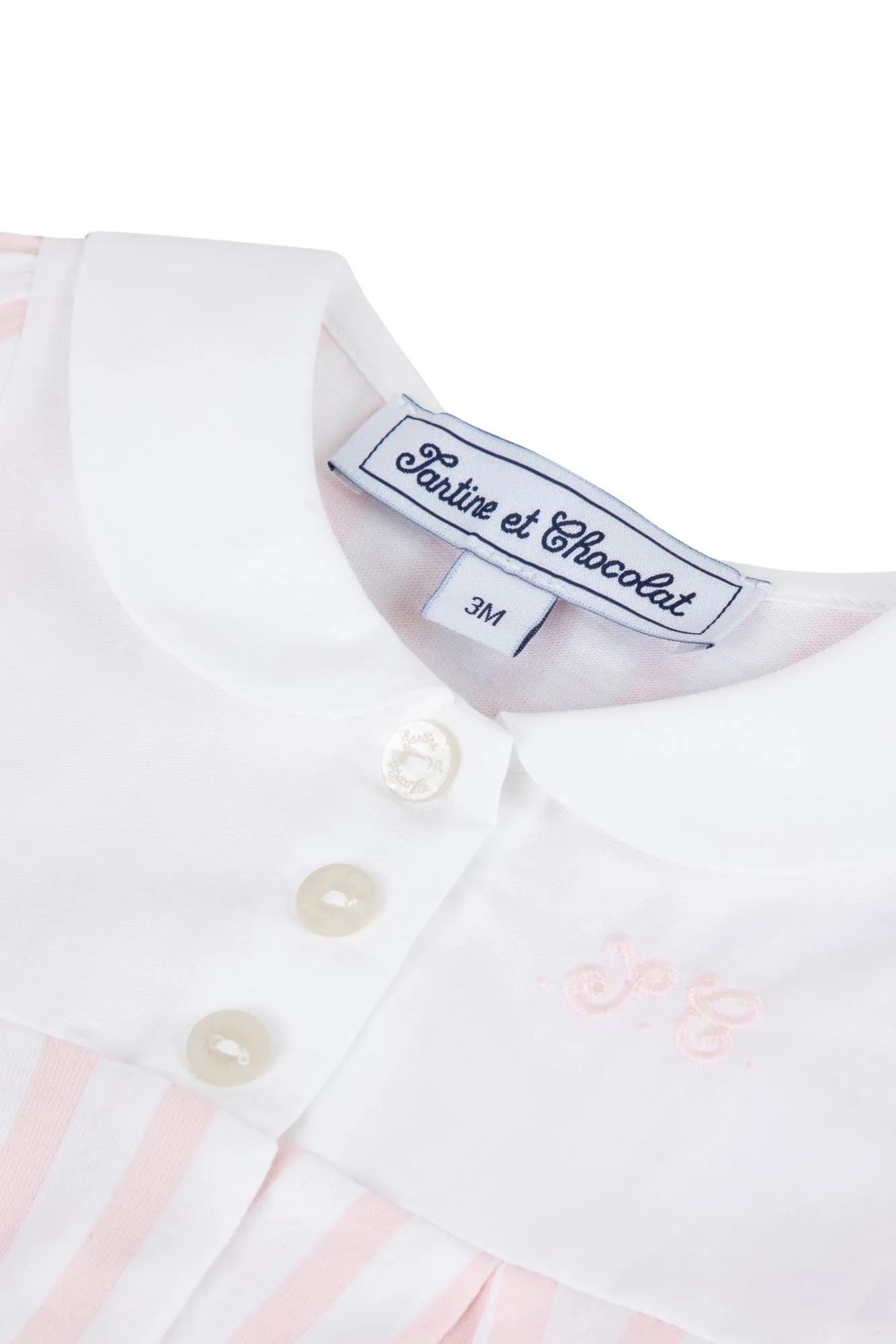 Romper suit - Pale pink Garda cotton