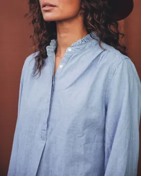 Sara B Henley Shirt in Chambray