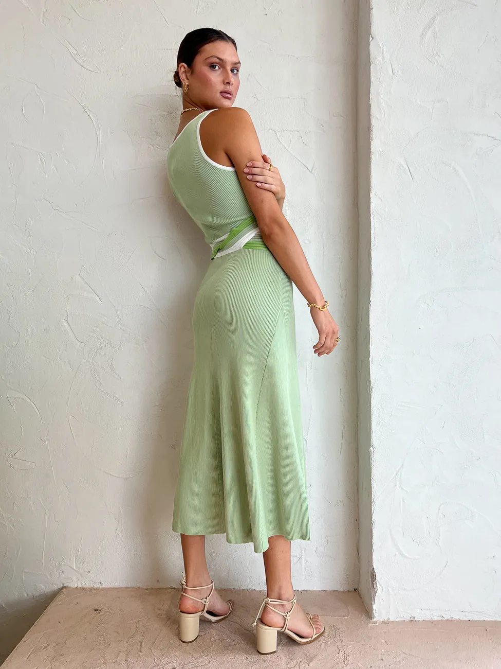 Sovere Drift Knit Dress in Melon
