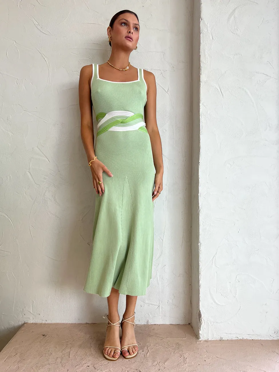 Sovere Drift Knit Dress in Melon