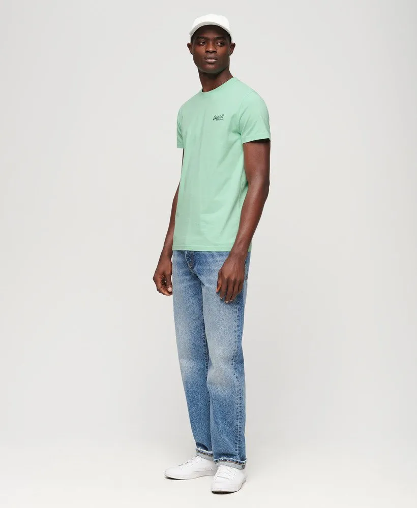 Superdry Organic Cotton Essential Logo Embroidered T-Shirt - Spearmint Light Green