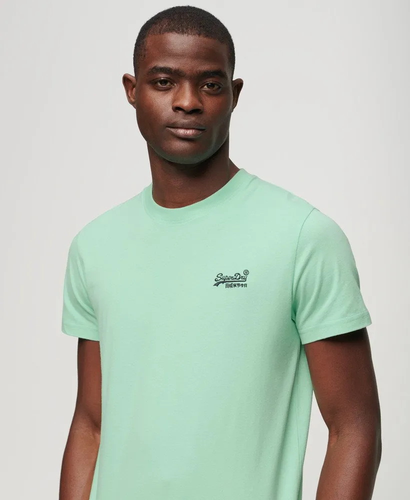 Superdry Organic Cotton Essential Logo Embroidered T-Shirt - Spearmint Light Green