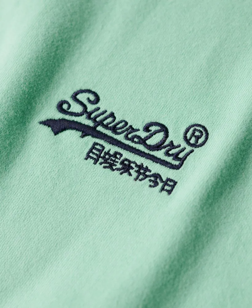 Superdry Organic Cotton Essential Logo Embroidered T-Shirt - Spearmint Light Green