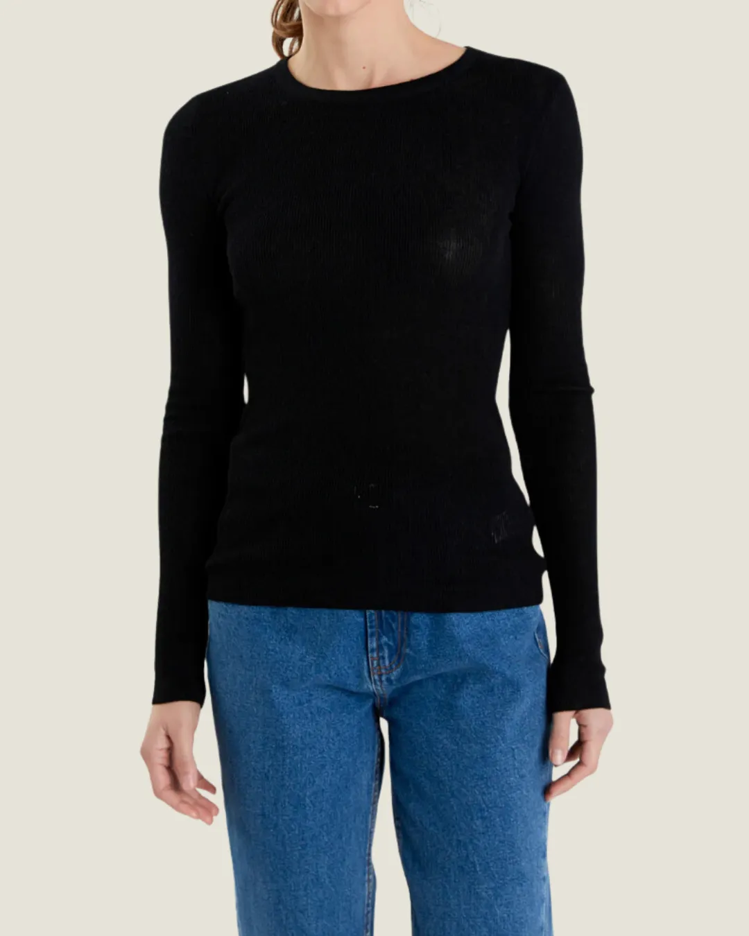The Sienna: Loose Knit Long Sleeve Top