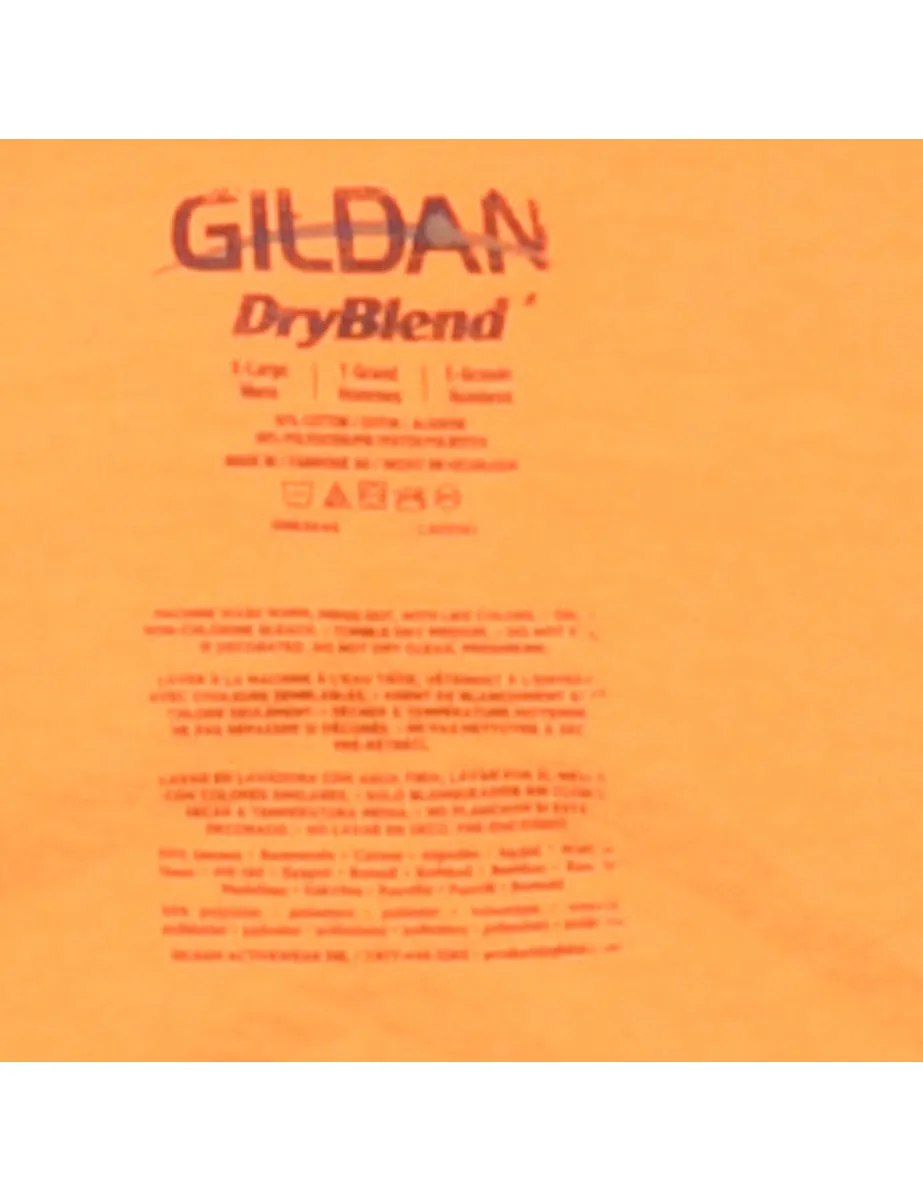 Tiger Print Gildan Printed T-shirt - XL