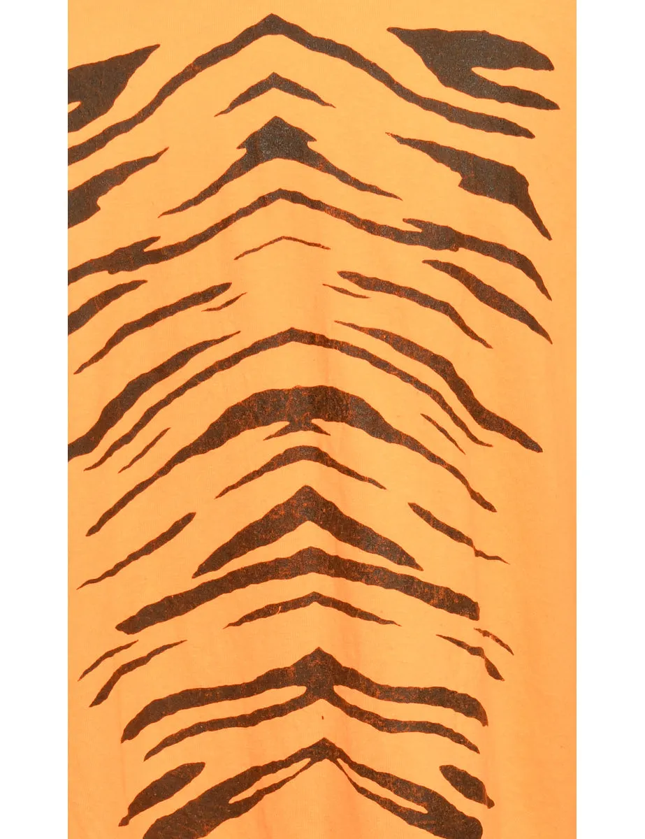 Tiger Print Gildan Printed T-shirt - XL