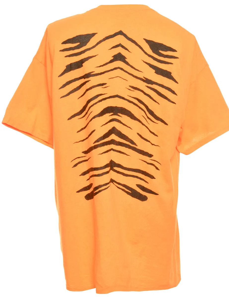 Tiger Print Gildan Printed T-shirt - XL