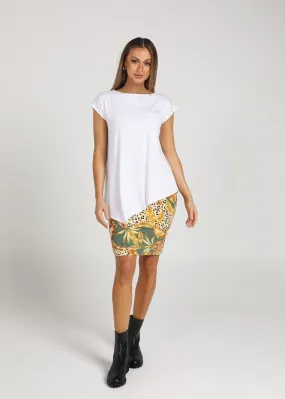 Toni Asymmetrical Bamboo T-Shirt - White