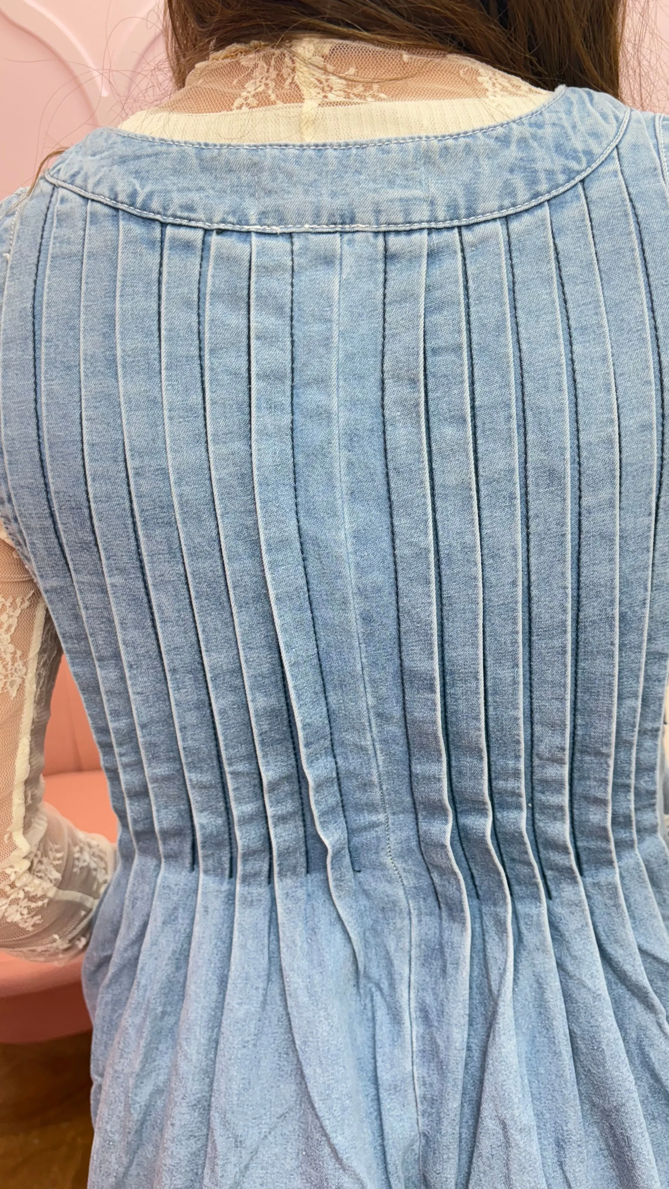 V-neck Sleeveless Denim Romper