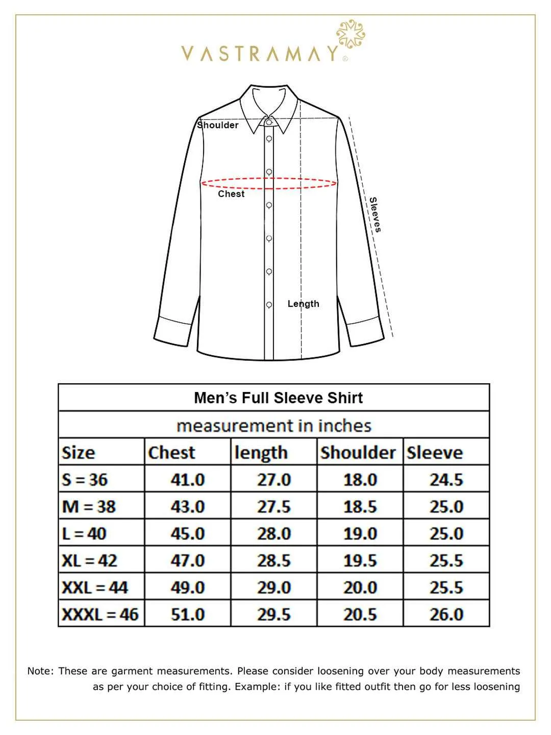 VASTRAMAY Men's Multicolor-Base-Orange Ethnic Shirt