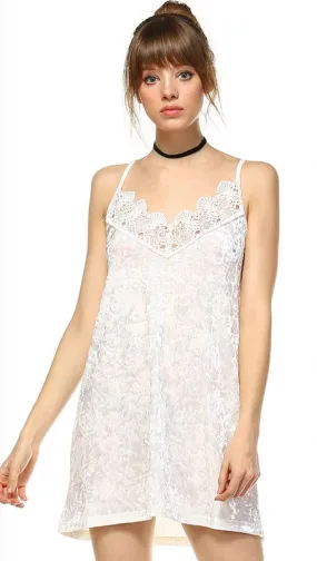 VELVET LACE SLIP