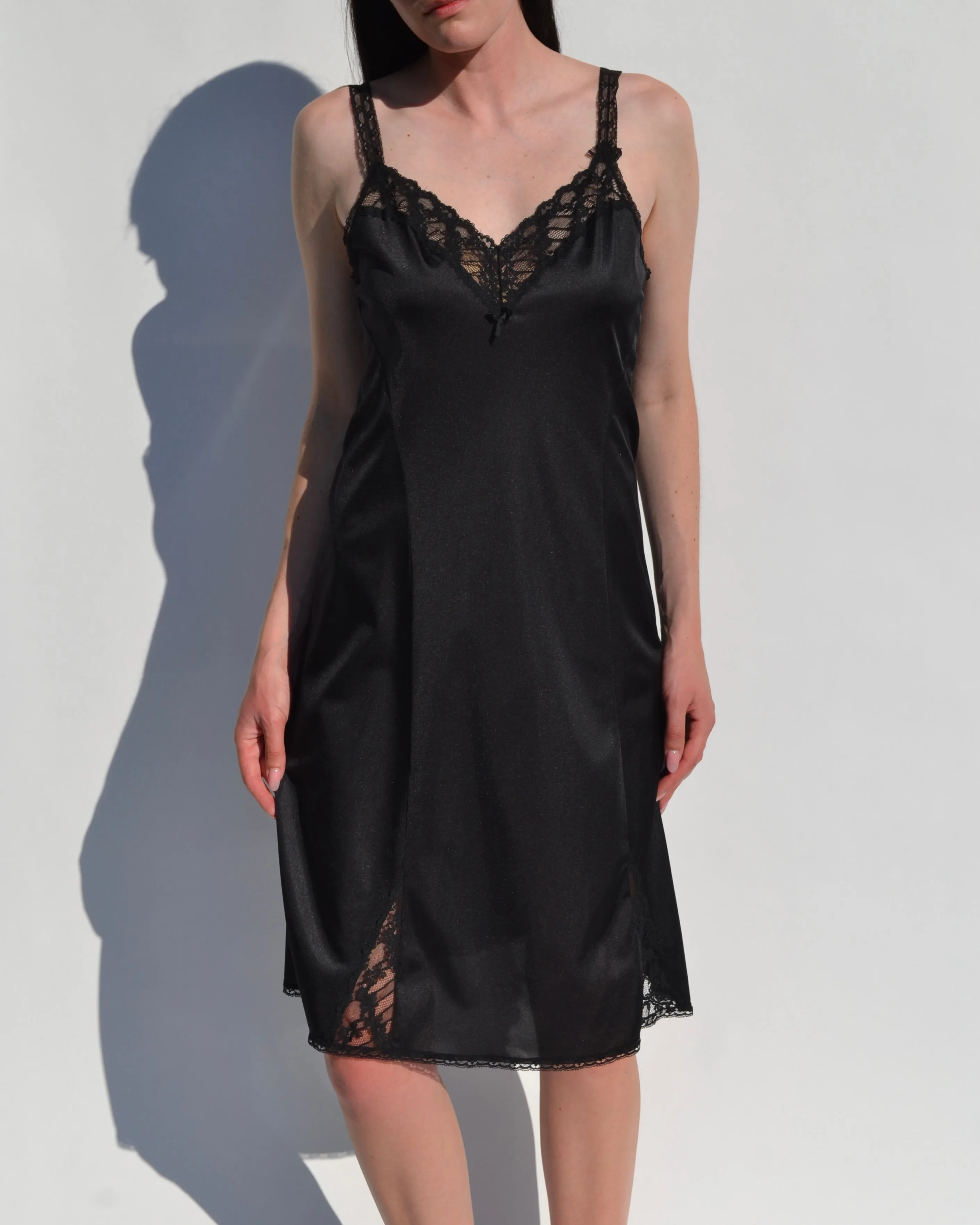 Vintage Black Slip Dress