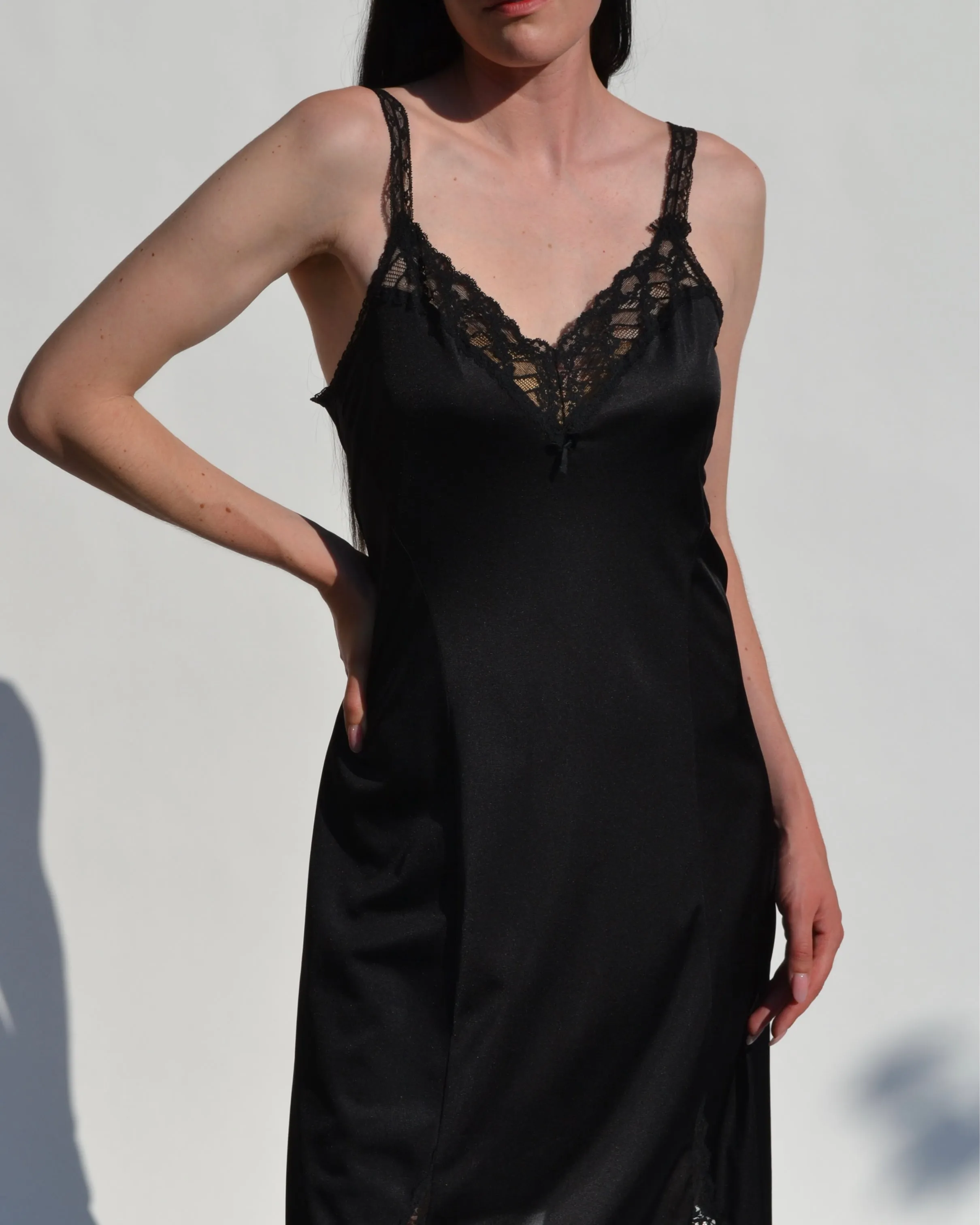 Vintage Black Slip Dress