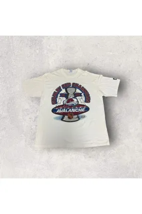 Vintage Starter Colorado Avalanche 1996 Stanley Cup Champions Tee- L