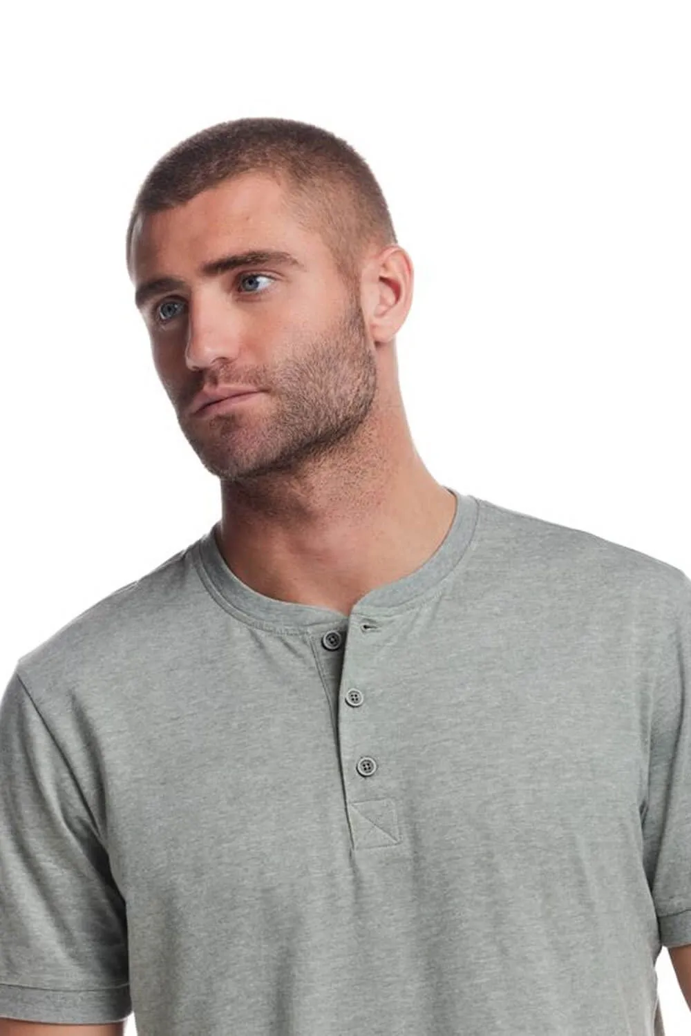 Weatherproof Vintage Henley Shirt for Men in Sea Spray | S2531551GK-SEA SPRAY