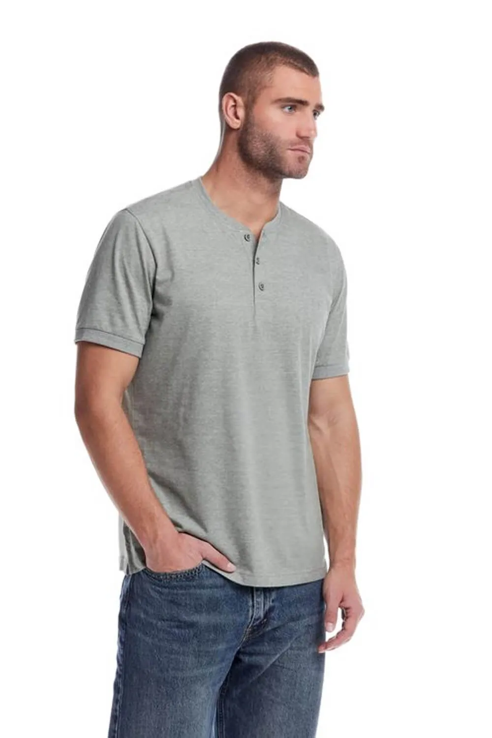 Weatherproof Vintage Henley Shirt for Men in Sea Spray | S2531551GK-SEA SPRAY