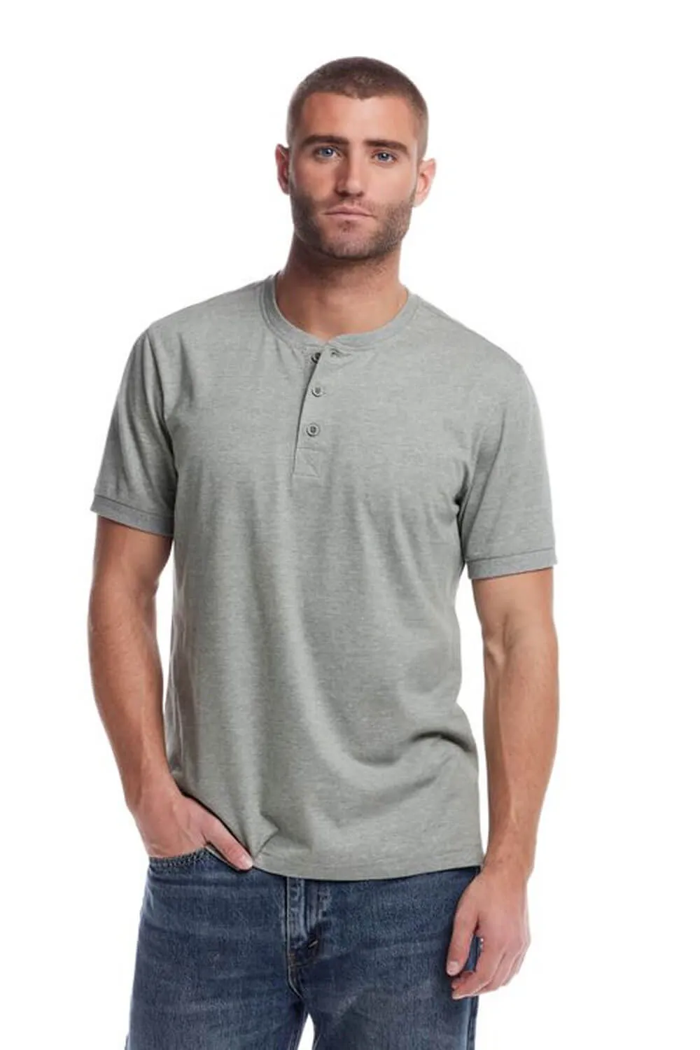 Weatherproof Vintage Henley Shirt for Men in Sea Spray | S2531551GK-SEA SPRAY