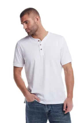 Weatherproof Vintage Jersey Henley Shirt for Men in White | S253659GK-BRIGHT WHITE
